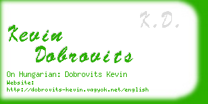 kevin dobrovits business card